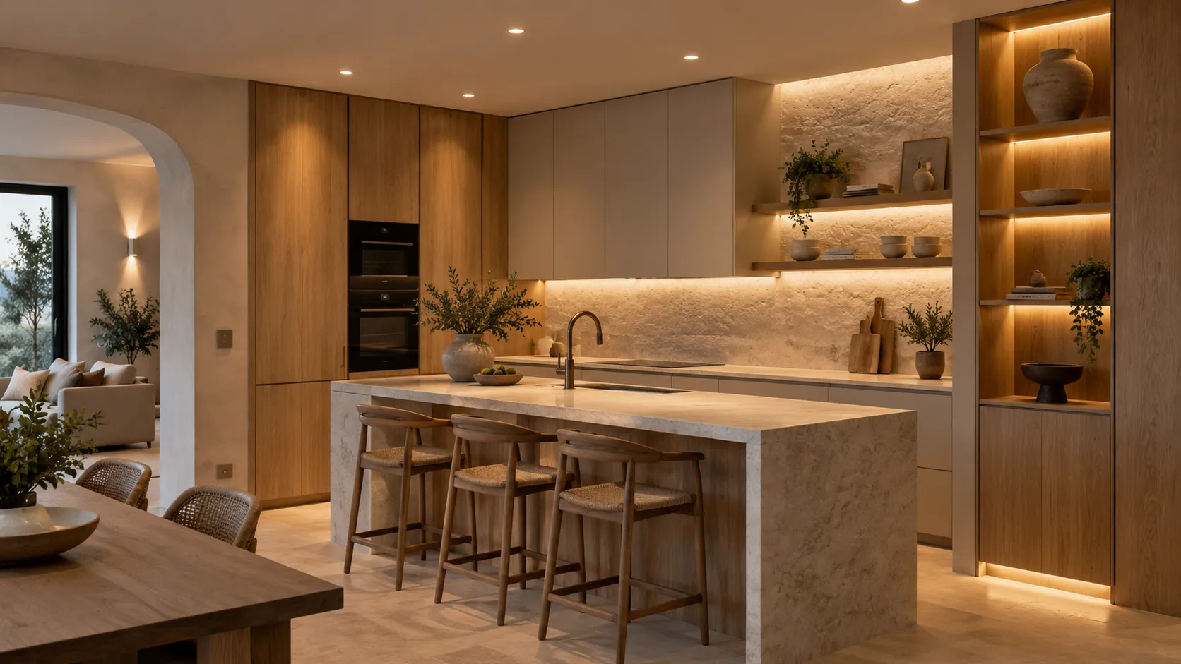 Iluminación de cocina moderna